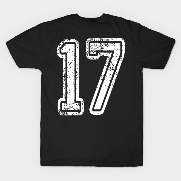 Number 17 Grungy in white by Sterling